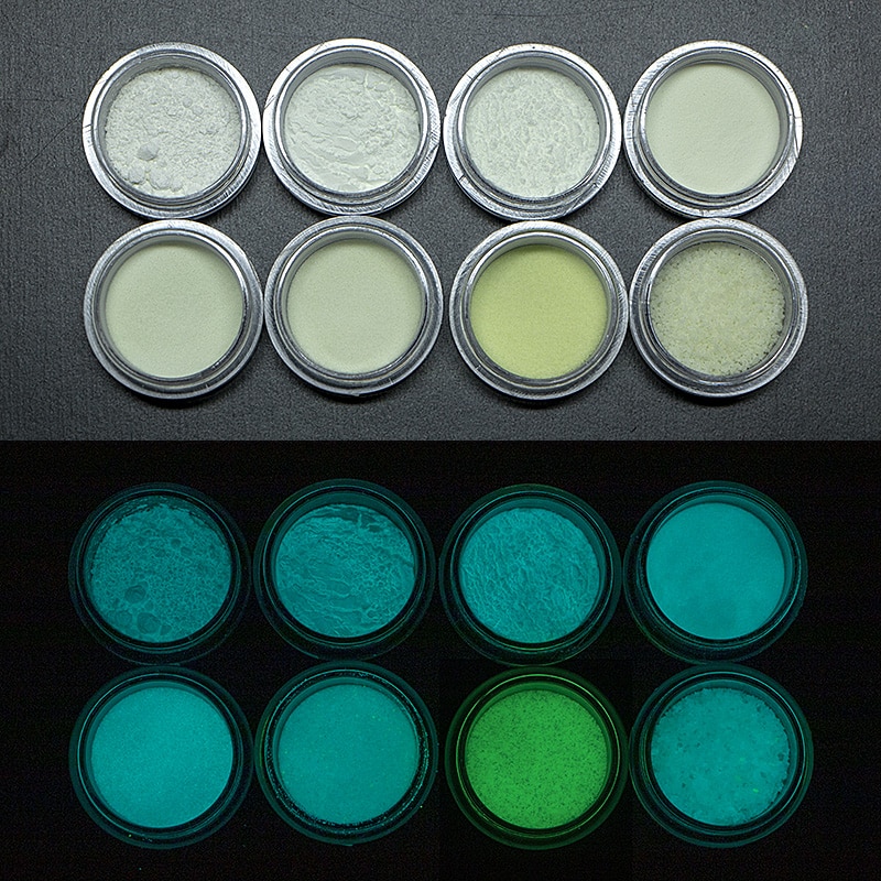蓄光パウダーセット【粒子径確認用8点・各2g】LumickColorルミックカラー