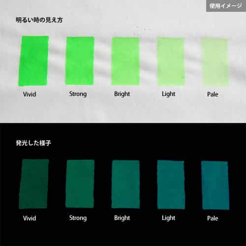 Blue発光ベース 0055【グリーン着色・繊維プリント用蓄光インク】LumickColorルミックカラー