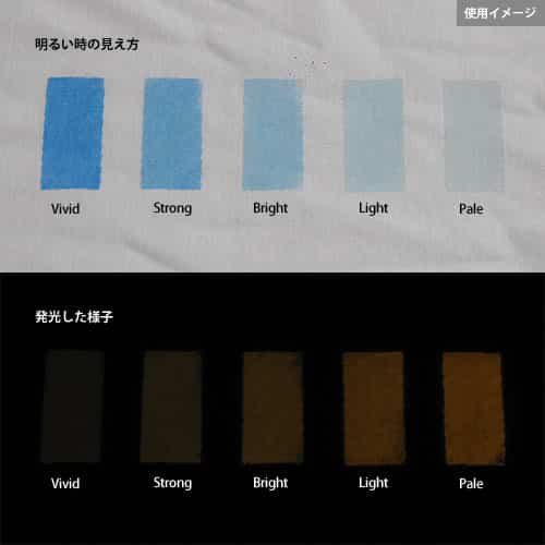 Orange発光ベース 0070【ブルー着色・繊維プリント用蓄光インク】LumickColorルミックカラー