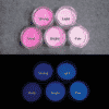 Blue発光ベース 0090【パープル・ピンク着色・ハイブリッドカラー蓄光パウダー】LumickColor/ルミックカラー